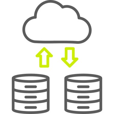 Sunucu. Web simgesi basit illüstrasyon