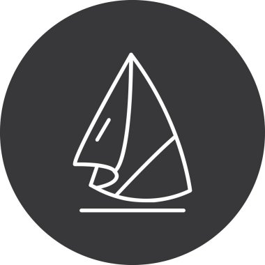 tekne ikonu vektör illüstrasyonu