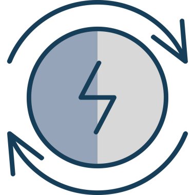 Elektrik. Web simgesi basit illüstrasyon