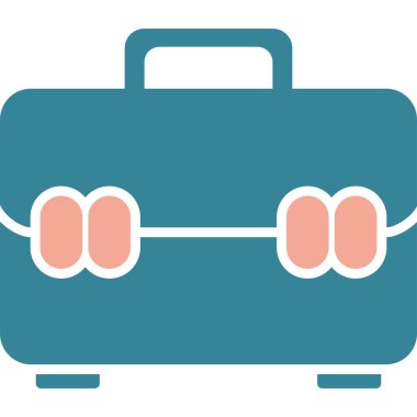 bavul simgesi, vektör çizimi