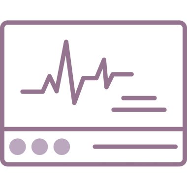 EKG monitör vektör simgesi