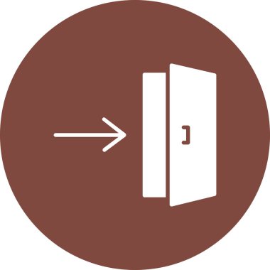 kapı simgesi vektör illüstrasyonu