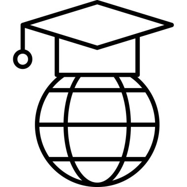 kapak mezuniyet simgesi, vektör biçimi çizimi illüstrasyonu