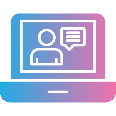 Dizüstü bilgisayar simgesi vektör çizimi