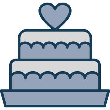 Pasta düğün ikonu - ana hatlarıyla