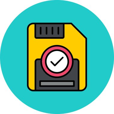 Alarm saat simgesi renk ana hatları vektörü