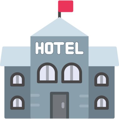Otel vektör simgesi, modern biçim