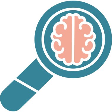 beyin ikonu vektör illüstrasyonu