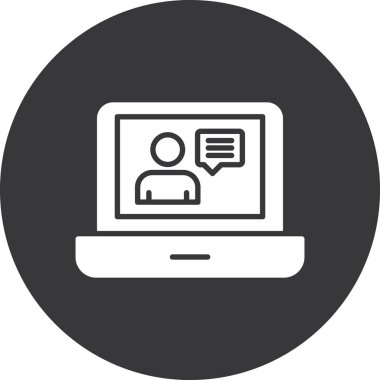 Dizüstü bilgisayar simgesi vektör çizimi