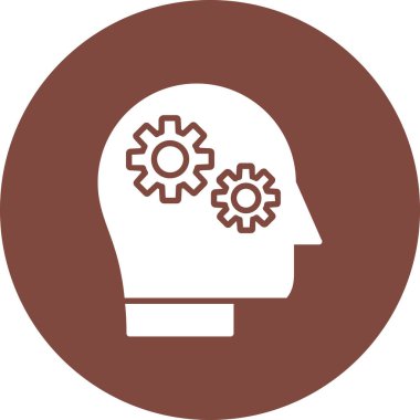 Beyin. Web simgesi basit illüstrasyon