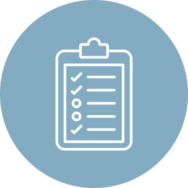 Moda Biçimli İzole Arkaplanda Kontrol Listesi Simgesi