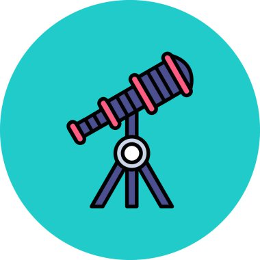 teleskop simgesi vektör illüstrasyonu