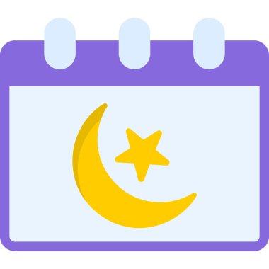 Gece Ay simgesi, vektör illüstrasyon tasarımı