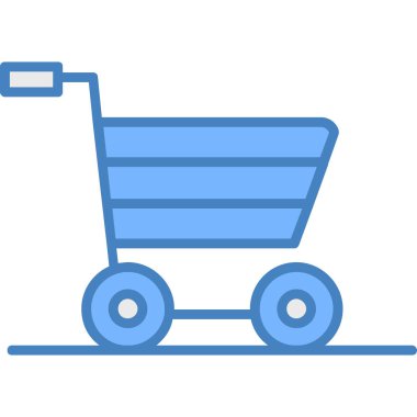 El arabası. Web simgesi basit illüstrasyon