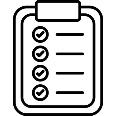 kontrol listesi simgesi vektör illüstrasyonu