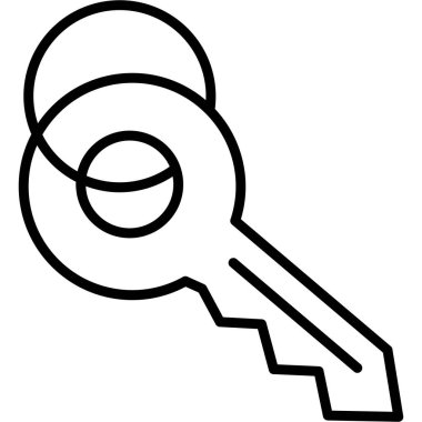 Anahtar simgesi vektör illüstrasyonu