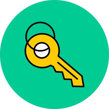 Evin anahtarı. Web simgesi basit illüstrasyon