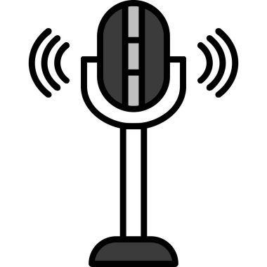 mikrofon simgesi. basit vektör tasarımı