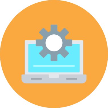 Bilgisayar. Web simgesi basit illüstrasyon