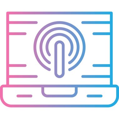 Parmak izi. Web simgesi basit illüstrasyon