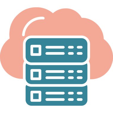 Bulut hesaplama teknolojisi vektör çizimi