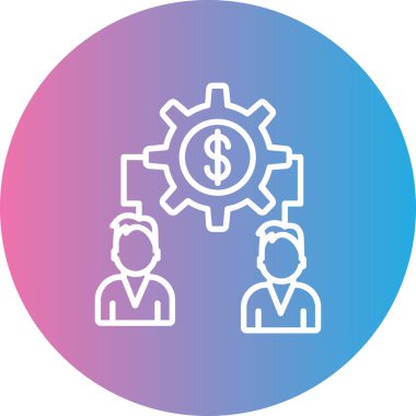 İş ve finans simgesinin vektör illüstrasyonu