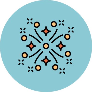 Beyaz arkaplanda izole edilmiş modaya uygun düz stil Noel süsleme simgesi