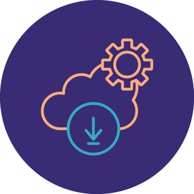 Bulut. Web simgesi basit illüstrasyon