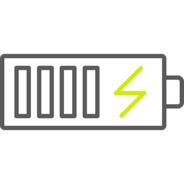 elektrik araba şarj etme simgesi ana hat biçiminde