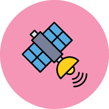 uydu anten ikonu vektör illüstrasyonu