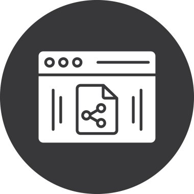 Web sayfası ikon vektör illüstrasyonu