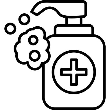 şişe sprey sıvı simgesi ana hatlar biçiminde