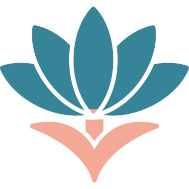 Lotus çiçeği vektör illüstrasyonu.