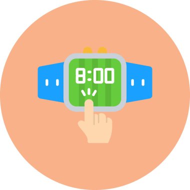 Saat simgesi vektör illüstrasyonu