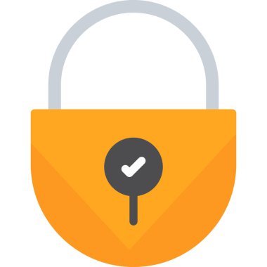 kilit vektör simgesi, modern biçim