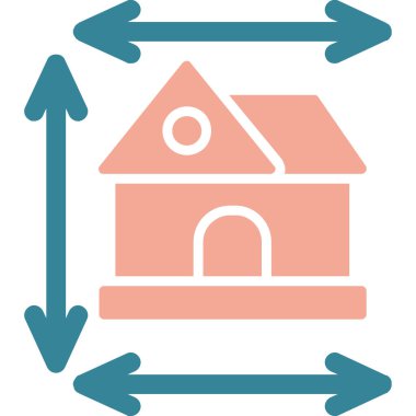 Bir ev simgesinin vektör illüstrasyonu