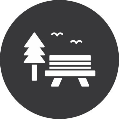 vector illustration of a forest icon