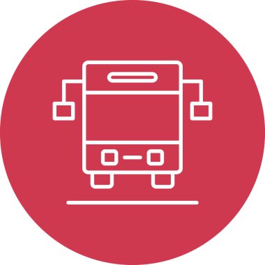 bus vektör simgesi modern basit illüstrasyon