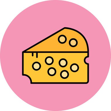 Peynir simgesinin vektör illüstrasyonu