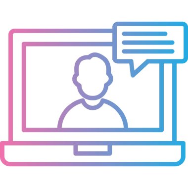 Çevrimiçi Web Simgesi, Basit İllüstrasyon