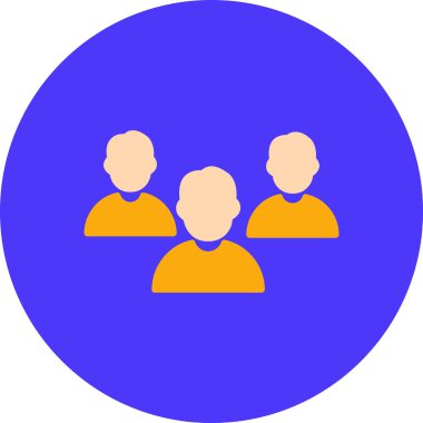 Takım. Web simgesi basit illüstrasyon