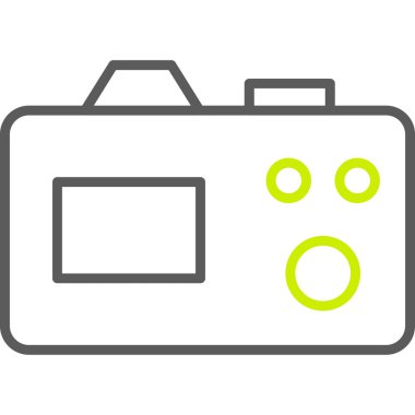 Bir kamera simgesinin vektör illüstrasyonu