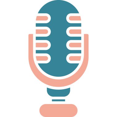 mikrofon simgesi vektör illüstrasyonu