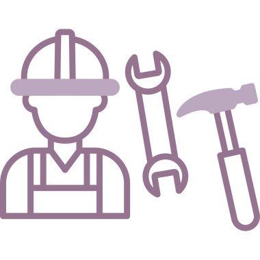 vektör inşaat işçisi simgesi