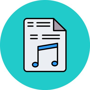 Müzik notası vektör illüstrasyonu