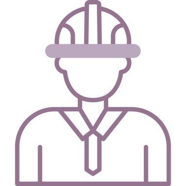 İşçi. Web simgesi basit illüstrasyon