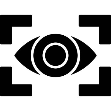Kabartma dizaynında göz görme simgesi