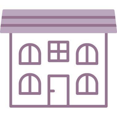 bina simgesi, vektör illüstrasyonu