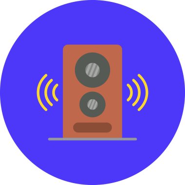 Konuşmacı. Web simgesi basit illüstrasyon