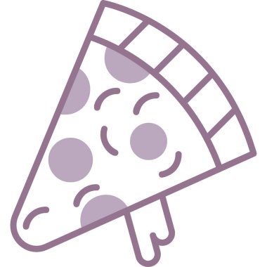 Pizza yemek pizza ikonu ana hatlarıyla